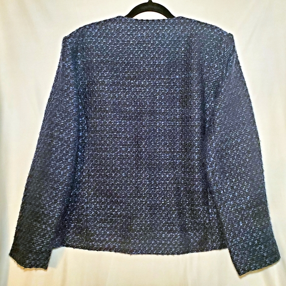 NWT Joe Browns Navy Tweed Blazer Flowers & Buttons - Picture 4 of 8